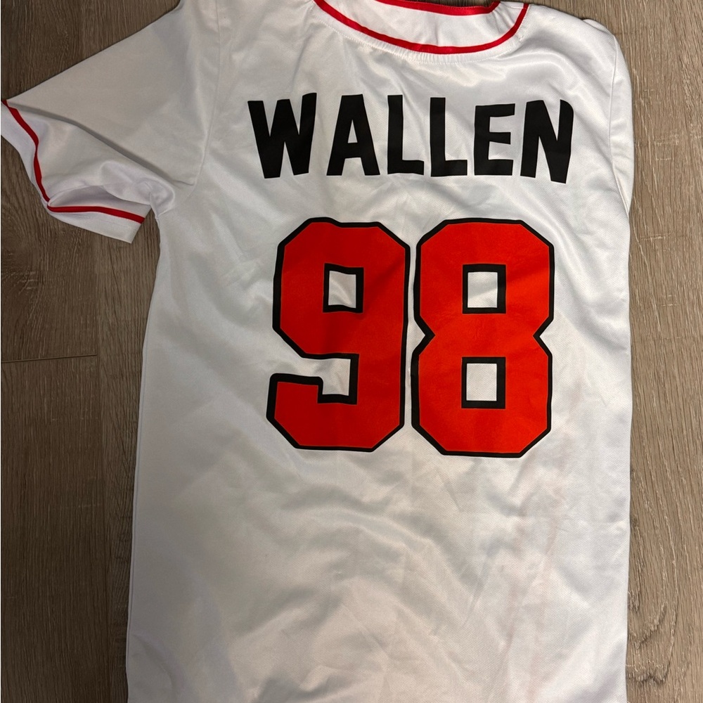 Custom White Jersey with Red Accents